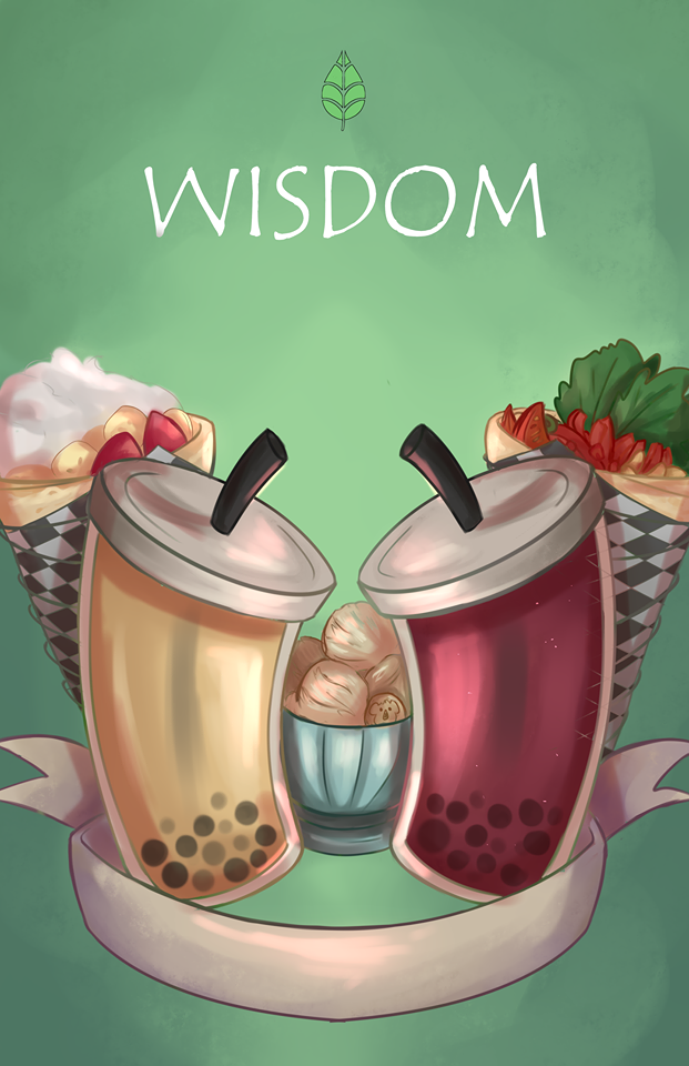 Bubble Tea Wisdom Cafe sweet crepe